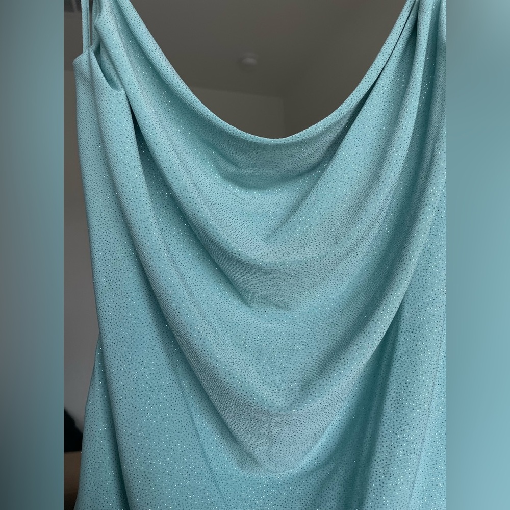 Baby Blue Shimmery Mini Dress